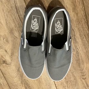 Gray Vans.